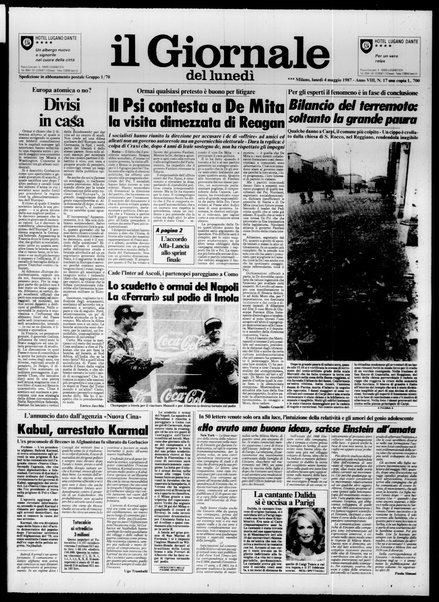 Il giornale del lunedi